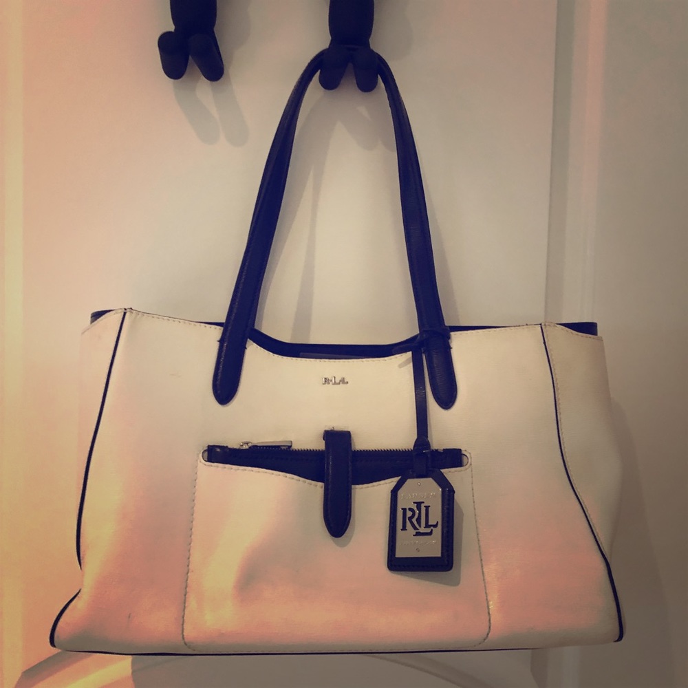 Ralph Loren White bucket bag